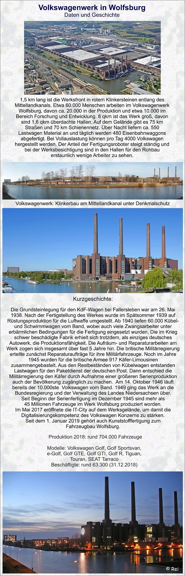 Daten und Geschichte Volkswagenwerk Wolfsburg