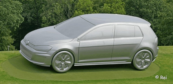 VW Geschenk an die Stadt Wolfsburg - Golf-Skulptur