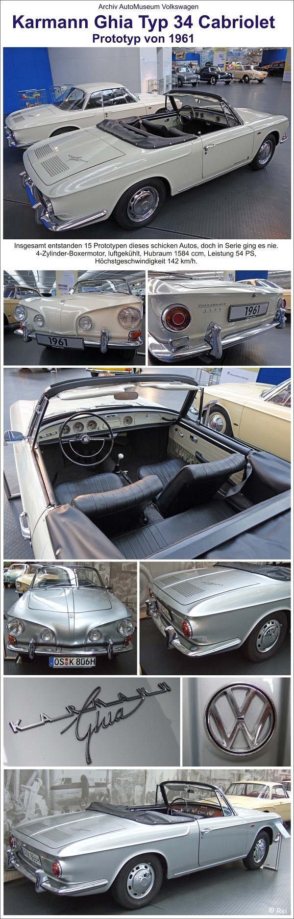 Karmann Ghia Typ 34 Cabriolet von 1961 Prototyp